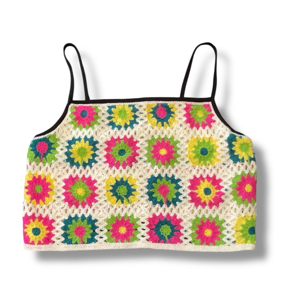 Floral Crochet Crop Top